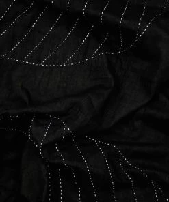 Anchal Crescent Lattice Quilt - Charcoal Home Goods