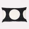 Anchal Lunar Dot Lumbar Pillow - Charcoal