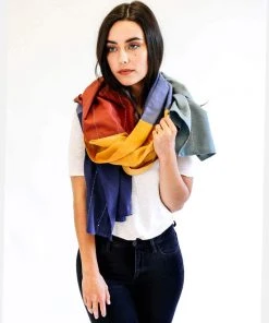 Anchal Accessories Rainbow Colorblock Scarf