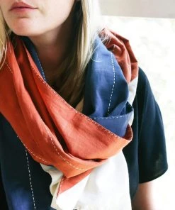 Anchal Accessories Rust Colorblock Scarf 2 Anchal Accessories Rust Colorblock Scarf
