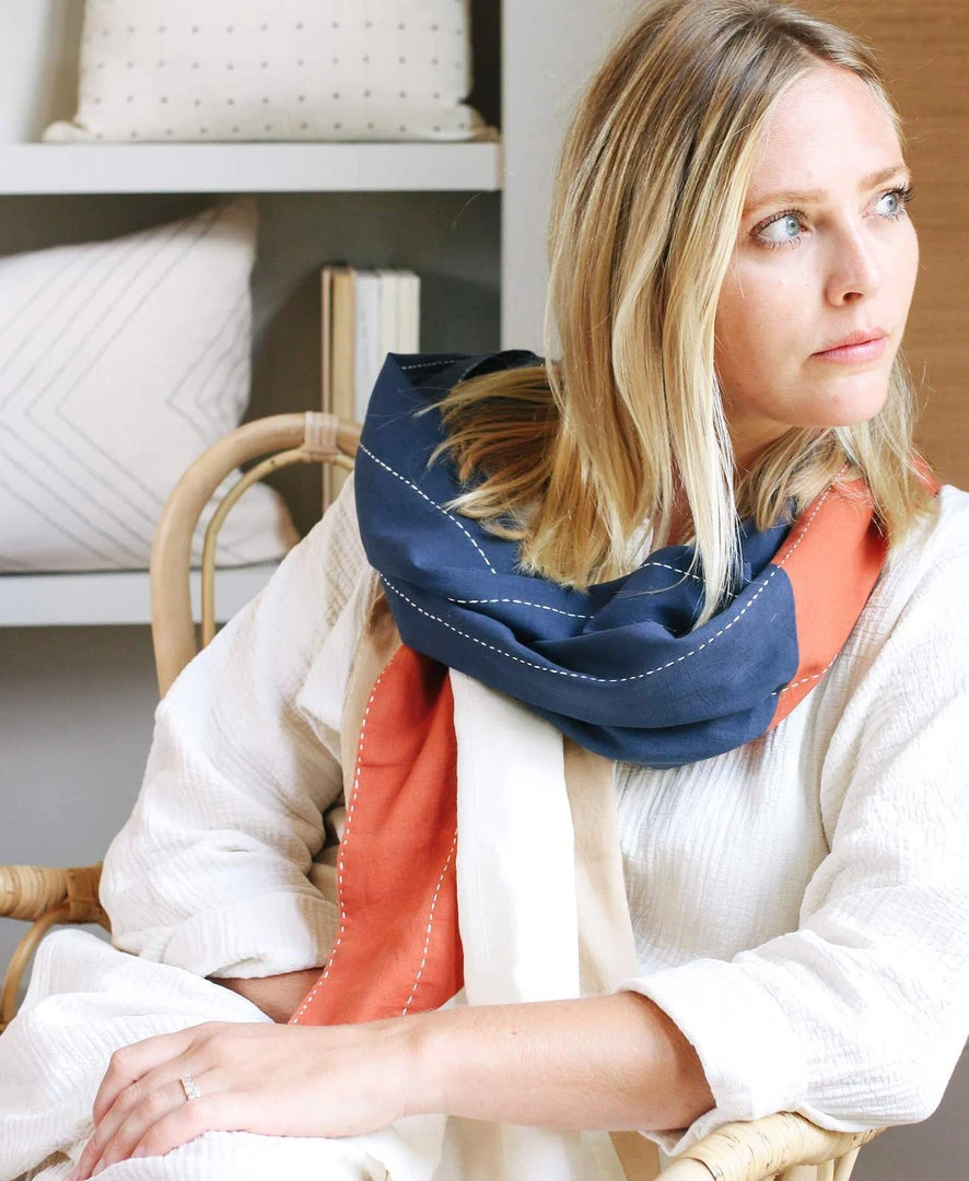 Anchal Accessories Rust Colorblock Scarf Anchal Accessories Rust Colorblock Scarf