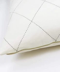 Anchal Home Goods Diamond Stitch Euro Throw Pillow - Bone
