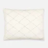 Anchal Diamond Stitch Standard Throw Pillow - Bone