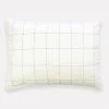 Anchal Home Goods Grid Stitch Standard Throw Pillow - Bone