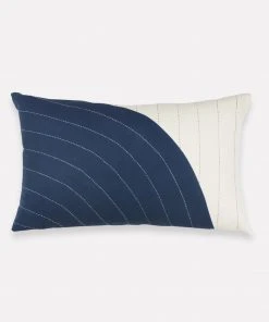 Anchal Home Goods Curve Lumbar Pillow - Navy