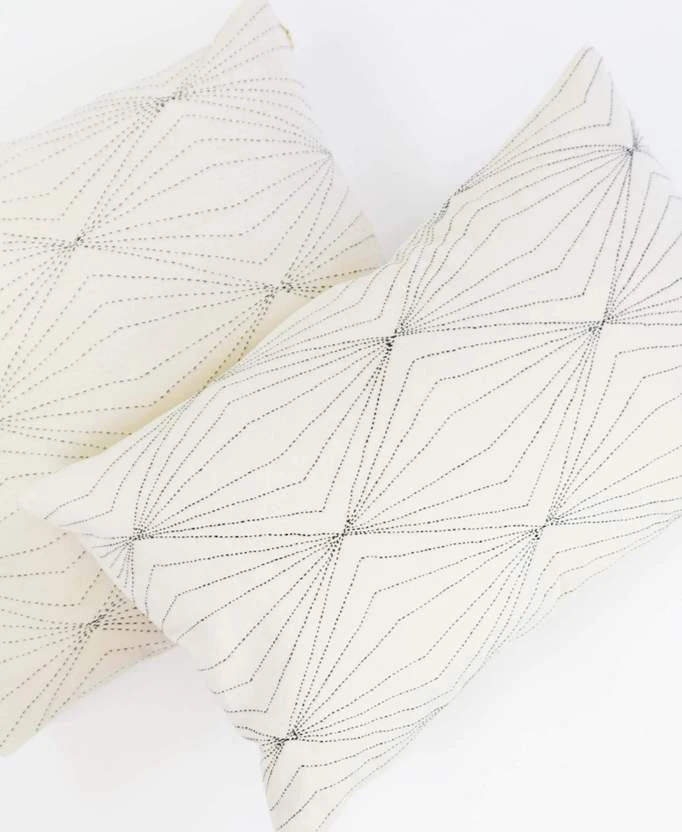 Anchal Home Goods Prism Lumbar Pillow - Bone 4 Anchal Home Goods Prism Lumbar Pillow - Bone