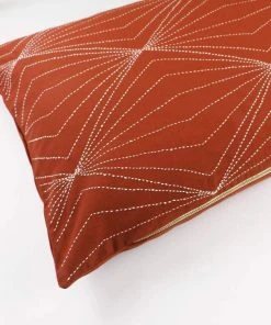 Anchal Home Goods Prism Lumbar Pillow - Rust