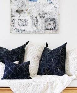 Anchal Prism Throw Pillow - Charcoal