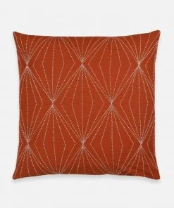 Anchal Prism Throw Pillow - Rust Home Goods