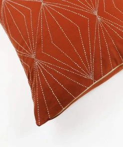 Anchal Prism Throw Pillow - Rust Home Goods