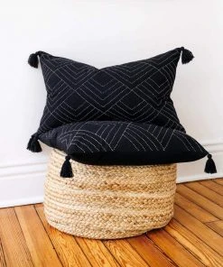 Anchal Tilt Throw Pillow - Charcoal