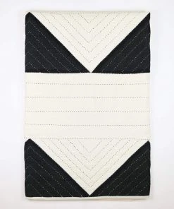 Anchal Triangle Throw Quilt - Charcoal