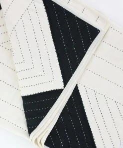 Anchal Triangle Throw Quilt - Charcoal