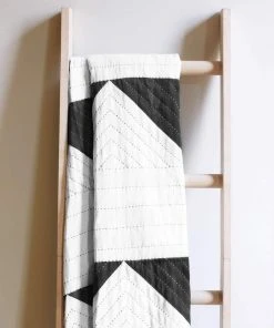 Anchal Triangle Throw Quilt - Charcoal