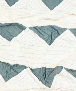 Anchal Triangle Throw Quilt - Sage