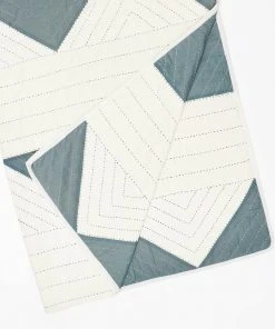 Anchal Triangle Throw Quilt - Sage