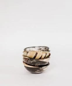 August Sage Ankole Horn Bowl -Dark Kitchen + Dining