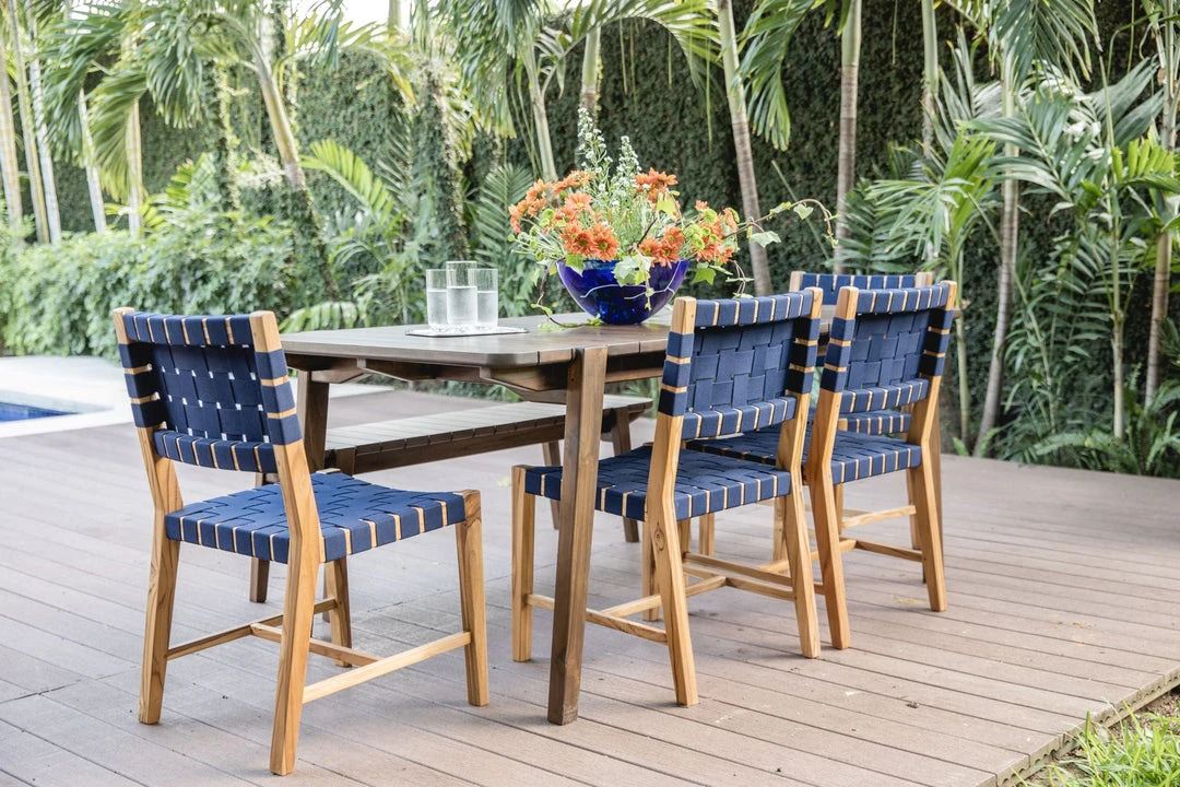 Masaya & Co. Furniture Apanas Slatted Top Outdoor Bench Masaya & Co. Furniture Apanas Slatted Top Outdoor Bench