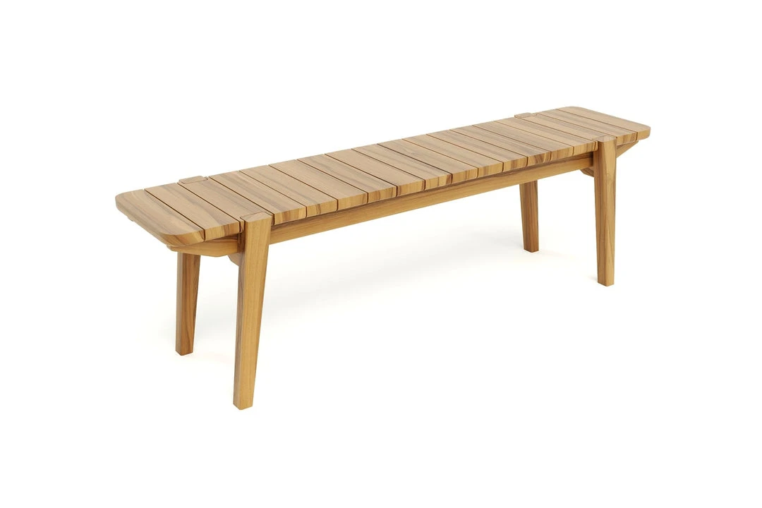 Masaya & Co. Furniture Apanas Slatted Top Outdoor Bench Masaya & Co. Furniture Apanas Slatted Top Outdoor Bench