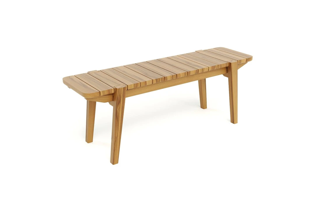 Masaya & Co. Furniture Apanas Slatted Top Outdoor Bench Masaya & Co. Furniture Apanas Slatted Top Outdoor Bench
