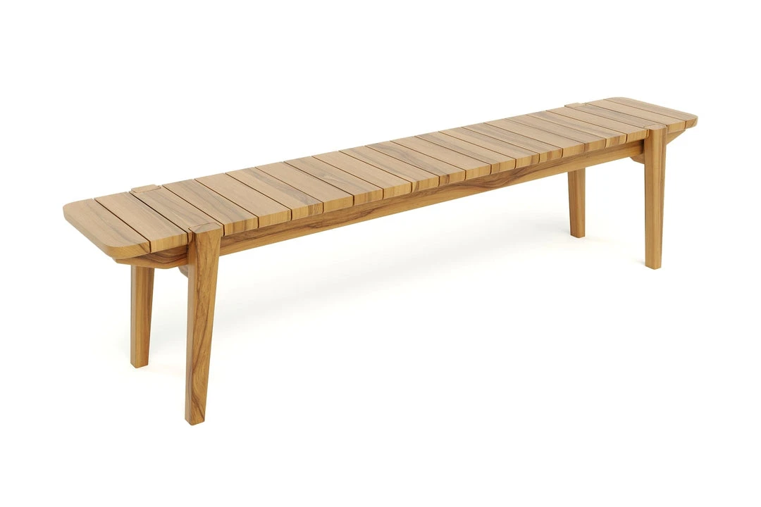 Masaya & Co. Furniture Apanas Slatted Top Outdoor Bench Masaya & Co. Furniture Apanas Slatted Top Outdoor Bench