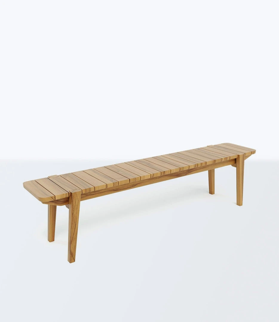 Masaya & Co. Furniture Apanas Slatted Top Outdoor Bench Masaya & Co. Furniture Apanas Slatted Top Outdoor Bench