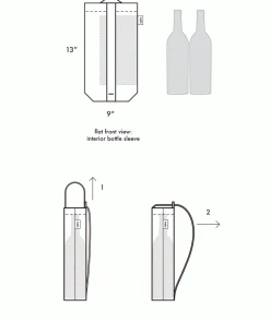 Aplat Vin Zero Waste Two Bottle Wine Tote - Stone Best Sellers