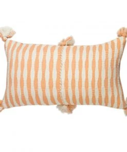 Archive New York Antigua Lumbar Pillow - Peach Striped