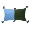 Archive New York Antigua Lumbar Pillow - Olive + Blue
