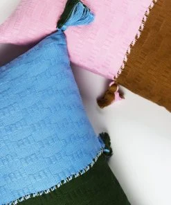 Archive New York Antigua Lumbar Pillow - Olive + Blue