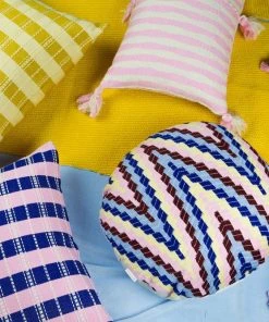 Archive New York Home Goods Antigua Lumbar Pillow - Baby Pink Striped