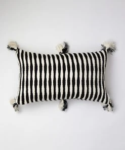Archive New York Antigua Lumbar Pillow - Black + White 4 Archive New York Antigua Lumbar Pillow - Black + White