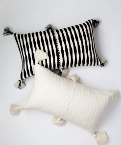Archive New York Antigua Lumbar Pillow - Black + White 2 Archive New York Antigua Lumbar Pillow - Black + White