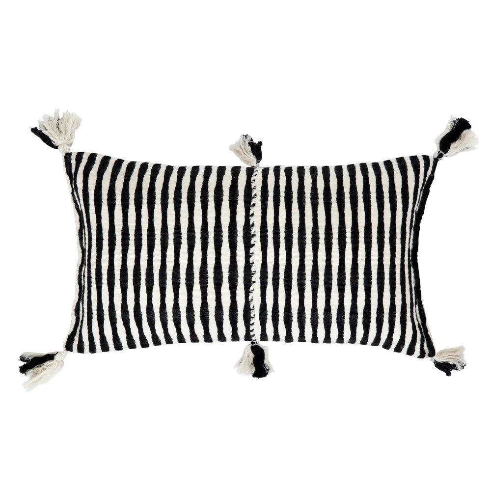 Archive New York Antigua Lumbar Pillow - Black + White Archive New York Antigua Lumbar Pillow - Black + White