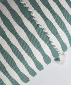 Archive New York Home Goods Antigua Lumbar Pillow - Dusty Green Striped