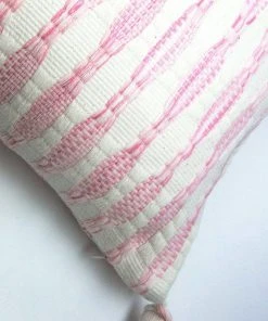 Archive New York Home Goods Antigua Lumbar Pillow- Faded Pink Striped