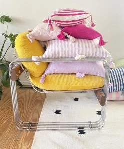 Archive New York Home Goods Antigua Lumbar Pillow - Fuchsia Pink Stripe