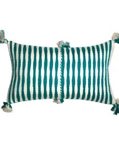 Archive New York Antigua Lumbar Pillow - Jade Striped