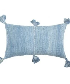 Archive New York Home Goods Antigua Lumbar Pillow - Ocean Blue Tie Dye