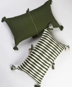 Archive New York Antigua Lumbar Pillow - Olive