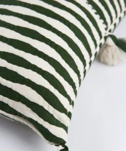 Archive New York Antigua Lumbar Pillow - Olive Striped Home Goods