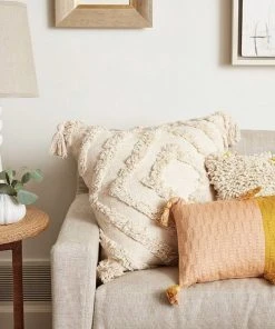 Archive New York Home Goods Antigua Lumbar Pillow - Peach + Ochre