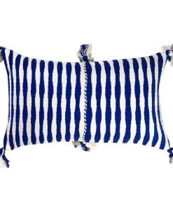 Archive New York Antigua Lumbar Pillow - Royal Blue Striped