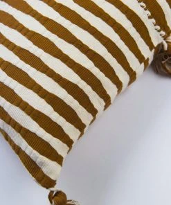Archive New York Antigua Lumbar Pillow - Umber Striped