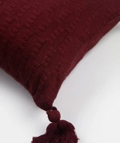 Archive New York Antigua Lumbar Pillow - Burgundy
