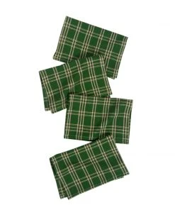 Archive New York Chiapas Plaid Cocktail Napkin Set Kitchen + Dining