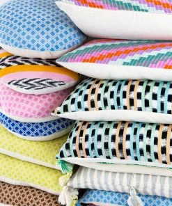 Archive New York Comalapa Throw Pillow - Sky Blue