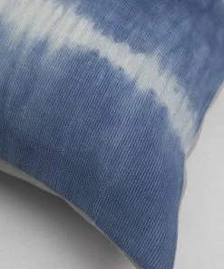 Archive New York Home Goods Indigo Shibori Nubby Lumbar Pillow