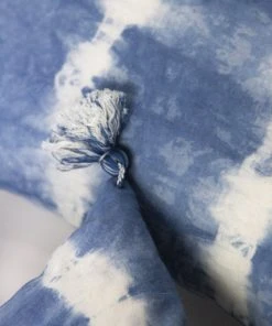 Archive New York Indigo Striped Shibori Lumbar Pillow Cover