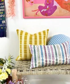 Archive New York Manuela Jaspé Gray Rainbow Throw Pillow Home Goods